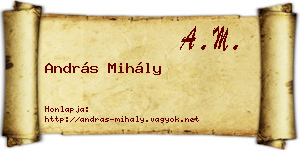 András Mihály névjegykártya
